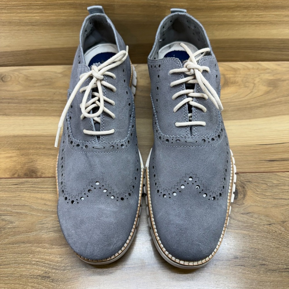 Cole Haan Zero Grand Remastered Oxfords Mens 11 M Gray Suede Business Casual
